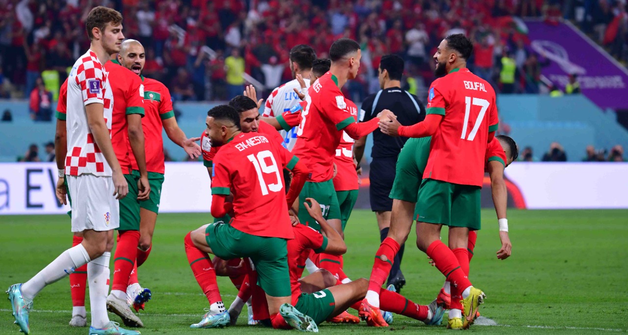 من مباراة المغرب وكرواتيا   تصوير/ رزقو عبد المجيد