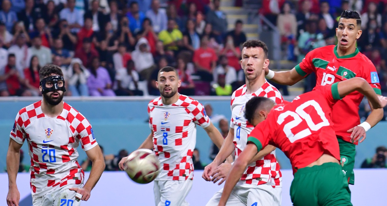 من مباراة المغرب وكرواتيا   تصوير/ رزقو عبد المجيد