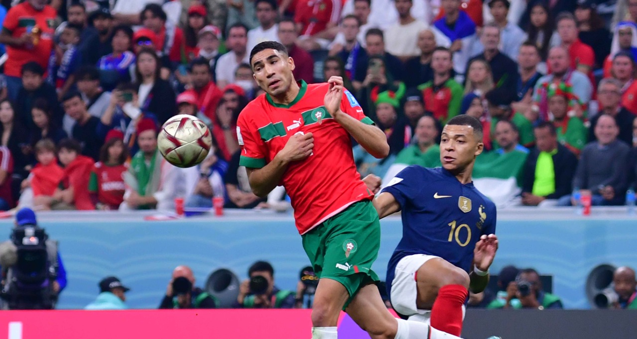 من مباراة المغرب وفرنسا   تصوير/ رزقو عبد المجيد