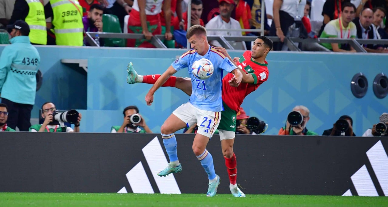 من مباراة المغرب ضد إسبانيا     تصوير/ رزقو عبد المجيد