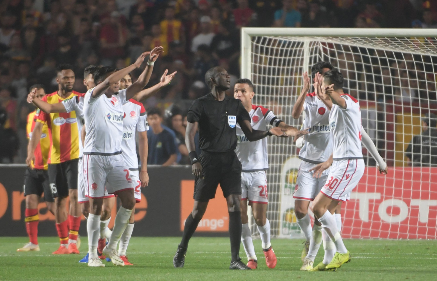 match between Tunisia's Esperance sportive de Tunis and Morocco's Wydad Athletic