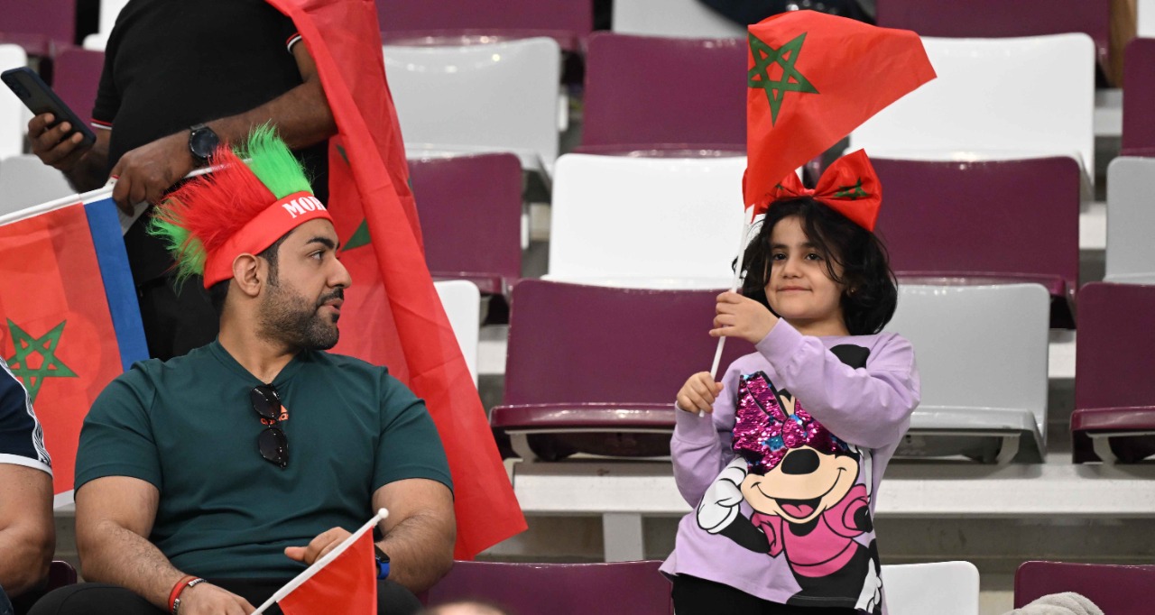 الجماهير في مباراة المغرب كرواتيا   تصوير/ رزقو عبد المجيد