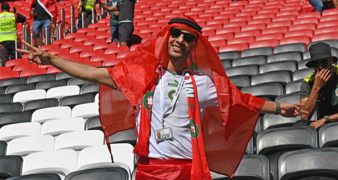 الجمهور المغربي قبل مباراة الأسود وكرواتيا     تصوير/ رزقو عبد المجيد