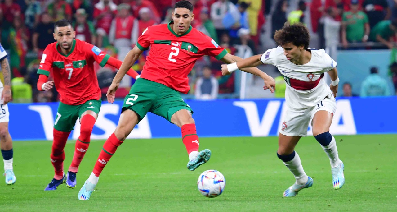 من مباراة المغرب والبرتغال   تصوير/ رزقو عبد المجيد