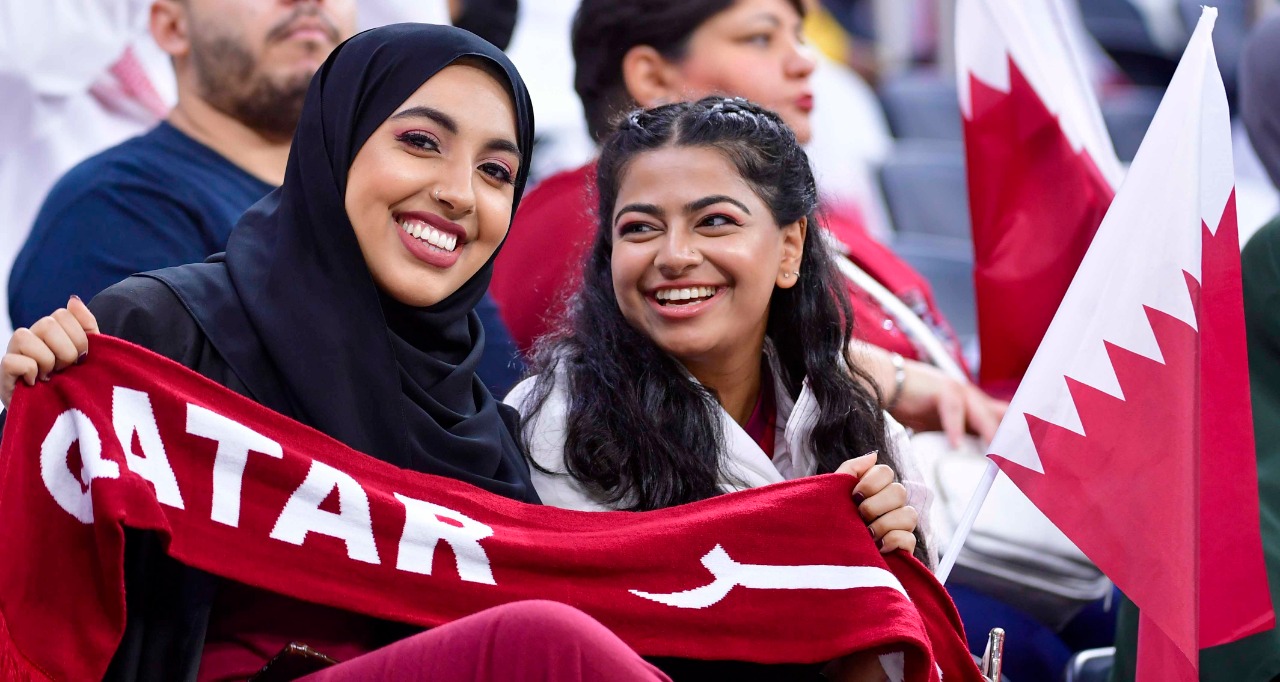 من مباراة سابقة للمنتخب القطري. تصوير/ رزقو