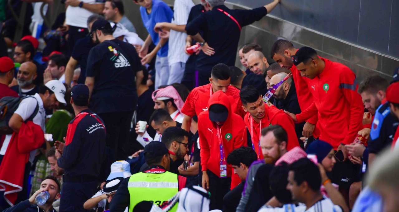 المنتخب المغربي في مدرجات ملعب لوسيل خلال نهائي كأس العالم