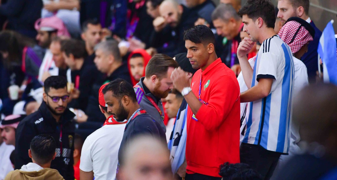 المنتخب المغربي في مدرجات ملعب لوسيل خلال نهائي كأس العالم    تصوير/ رزقو عبد المجيد