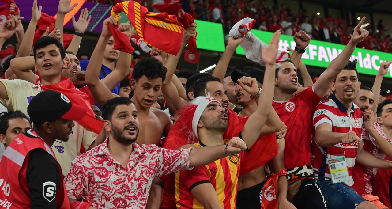 من مباراة تونس وفرنسا.   تصوير/ رزقو عبد المجيد