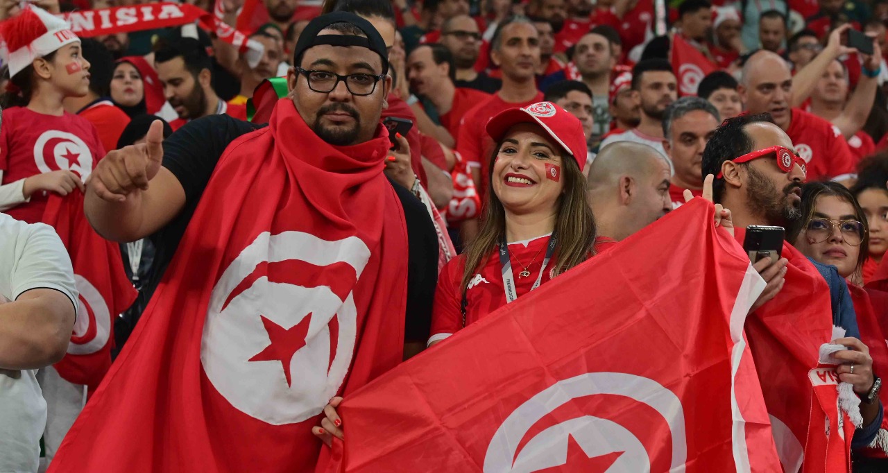 من مباراة تونس وفرنسا.   تصوير/ رزقو عبد المجيد