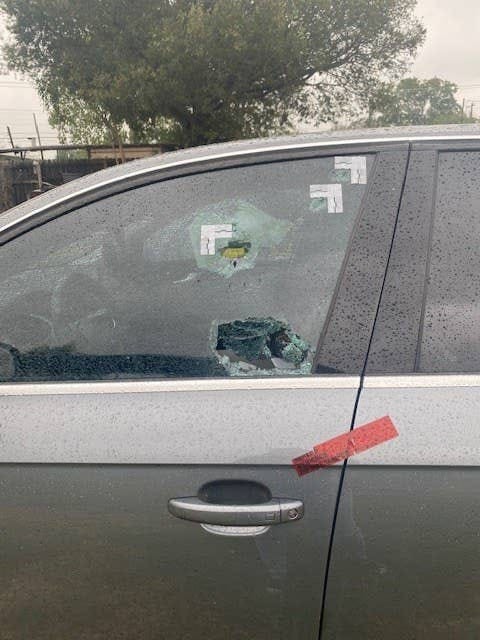 سيارة الراحل عادل الدغوغي حيث تعرض لإطلاق النار