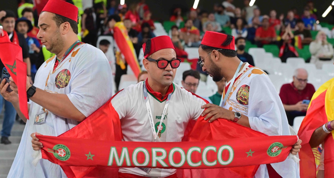 Supporteurs du Maroc au Qatar / Crédit: Rizko Abdelmjid