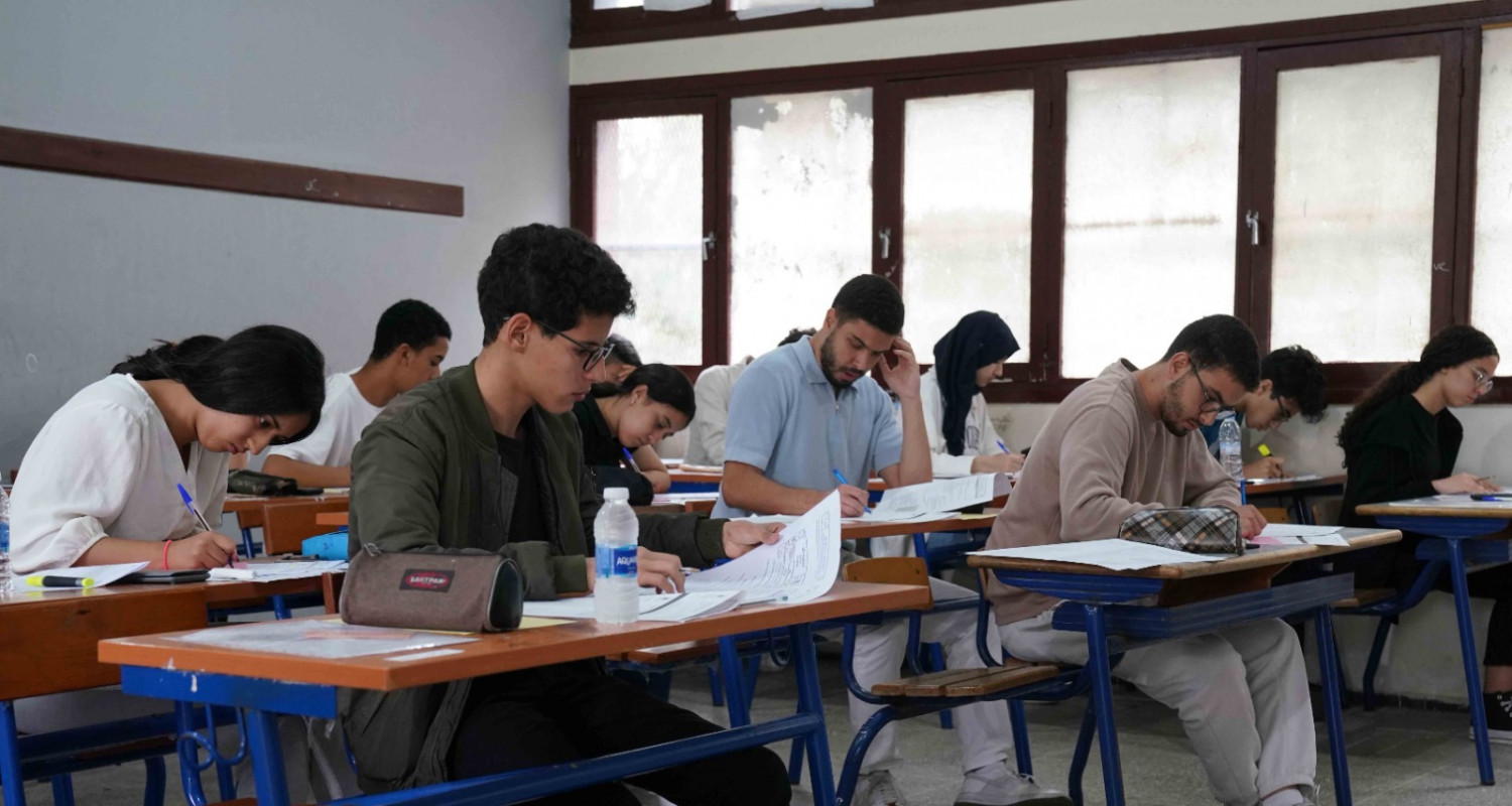  Une classe d'examen du baccalauréat 2023 | Abdelmjid Rizkou © 