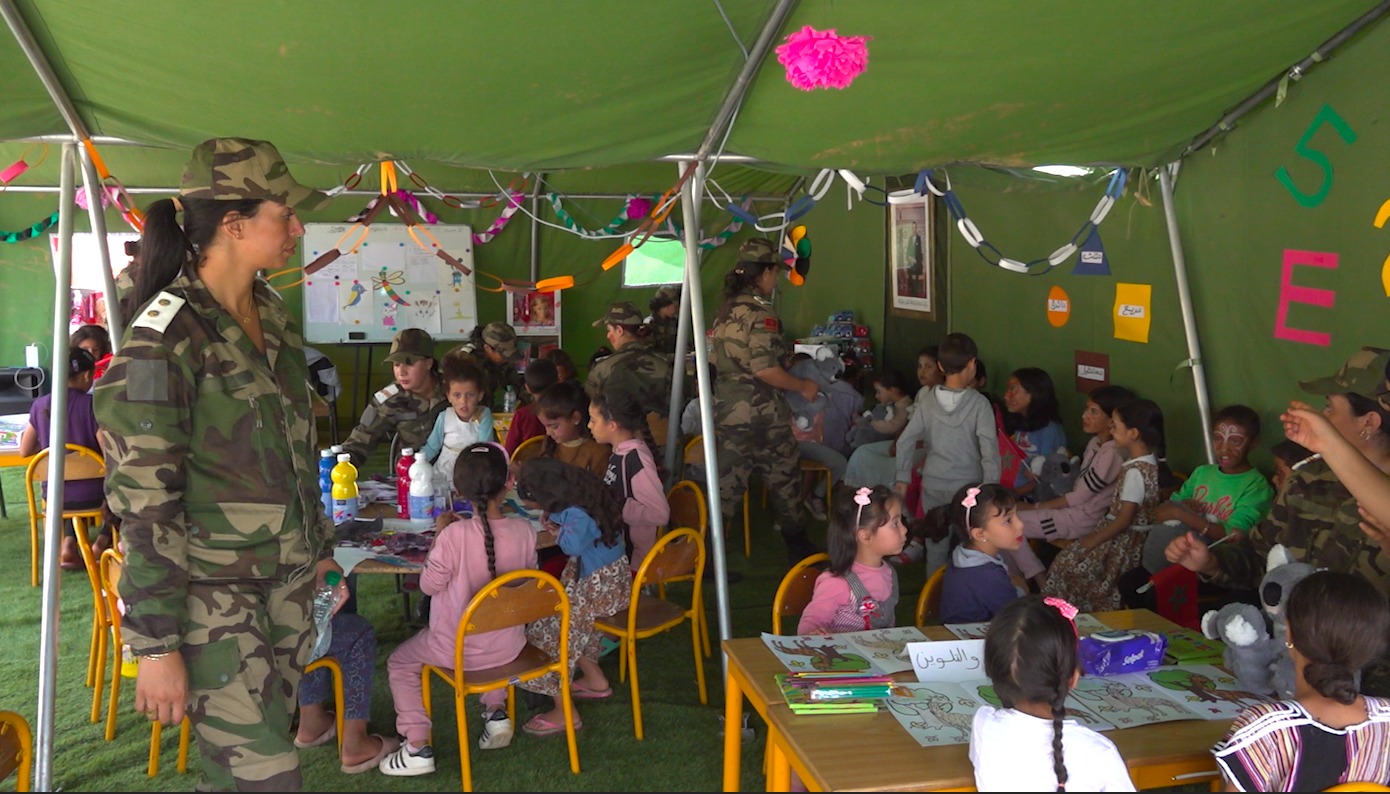 روض أطفال في المخيم العسكري لأمزميز 