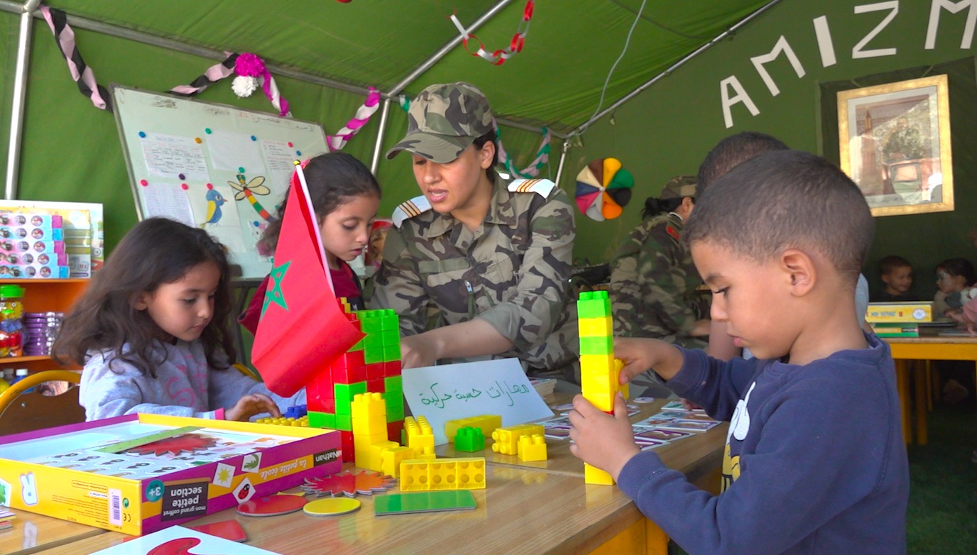 روض أطفال في المخيم العسكري لأمزميز 