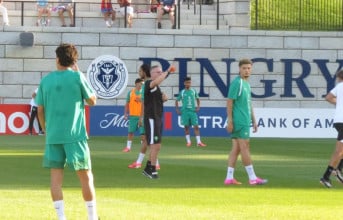 من تدريبات المنتخب المغربي بالولايات المتحدة الأمريكية استعدادا لمونديال 2026