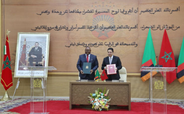 Le ministre des Affaires étrangères, Nasser Bourita et son homologue zambien