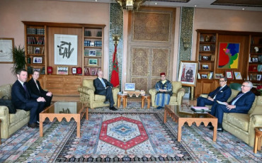 السيد بوريطة رفقة السيد ستافان دي ميستورا المبعوث الشخصي للأمين العام للأمم المتحدة للصحراء المغربية، والسفير الممثل الدائم للمملكة المغربية لدى الأمم المتحدة، السيد عمر هلال
