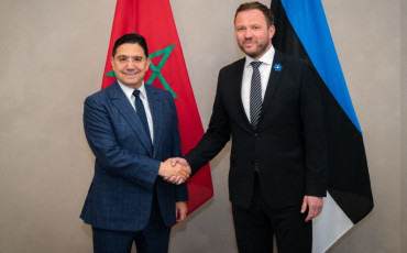 وزير الخارجية ناصر بوريطة مع نظيره الإستوني مارغوس تساهكنا