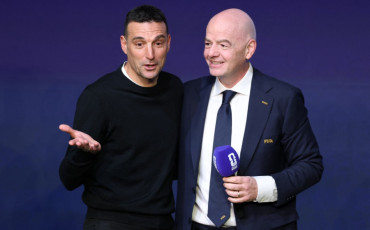 Lionel Scaloni + Gianni Infantino