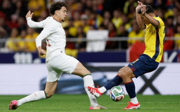 اللاعب نائل العيناوي من مباراة المغرب والإكوادور