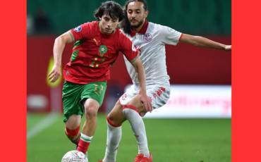 من مباراة المنتخب المغربي أمام تونس في كأس أمم إفريقيا لأقل من 17 سنة