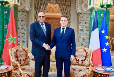 الرئيس الفرنسي إيمانويل ماكرون ومحمد ولد الرشيد