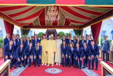 SM le Roi Mohammed VI reçoit les Lionnes de l'Atlas