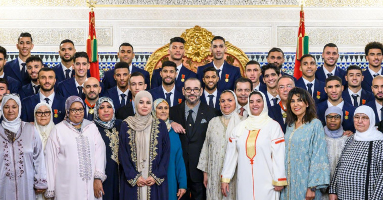 Le Roi Mohammed VI et les Lions de l'Atlas