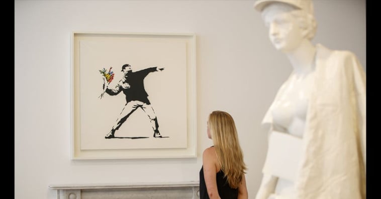 Rage, the Flower Thrower - Banksy