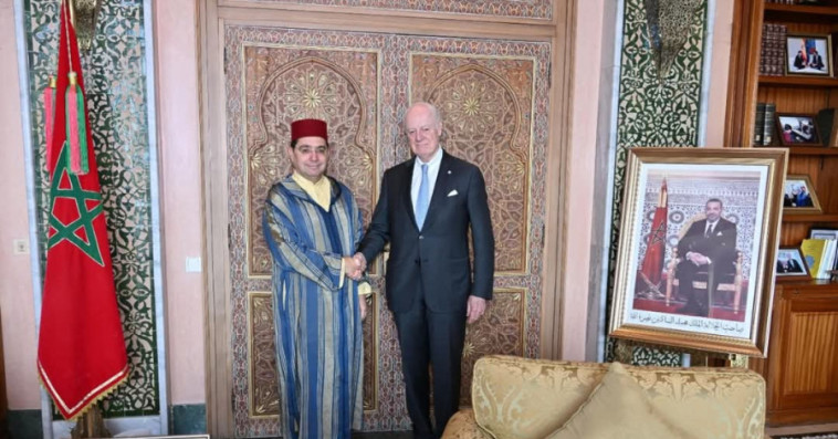 السيد بوريطة رفقة السيد ستافان دي ميستورا المبعوث الشخصي للأمين العام للأمم المتحدة للصحراء المغربية