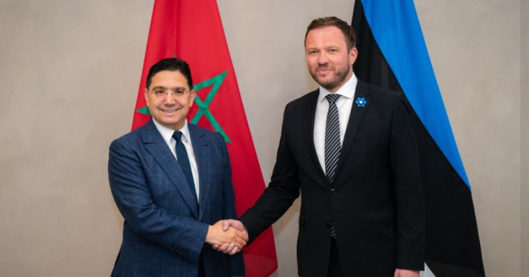 وزير الخارجية ناصر بوريطة مع نظيره الإستوني مارغوس تساهكنا