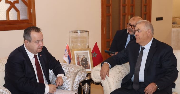 Abdelouafi Laftit et son homologue de la République de Serbie, Ivica Dačić