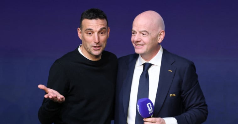 Lionel Scaloni + Gianni Infantino