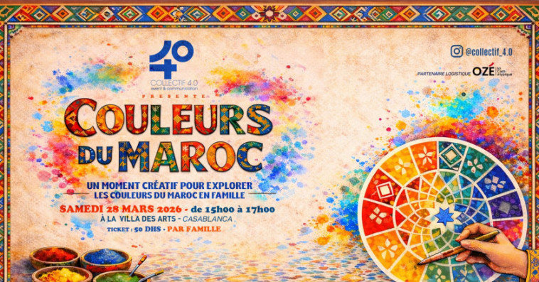 Le Collectif 4.0 convie les familles à explorer « Couleurs du Maroc »  à la Villa des Arts de Casablanca