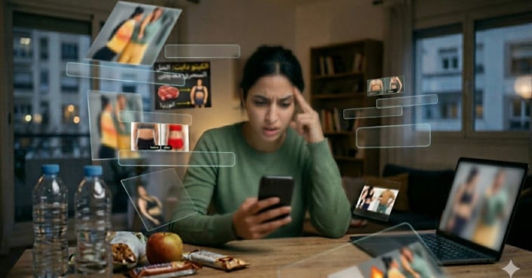 نصائح التغذية على مواقع التواصل
