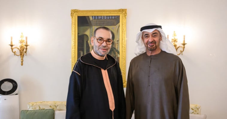 صاحب الجلالة الملك محمد السادس نصره الله وصاحب السمو الشيخ محمد بن زايد آل نهيان